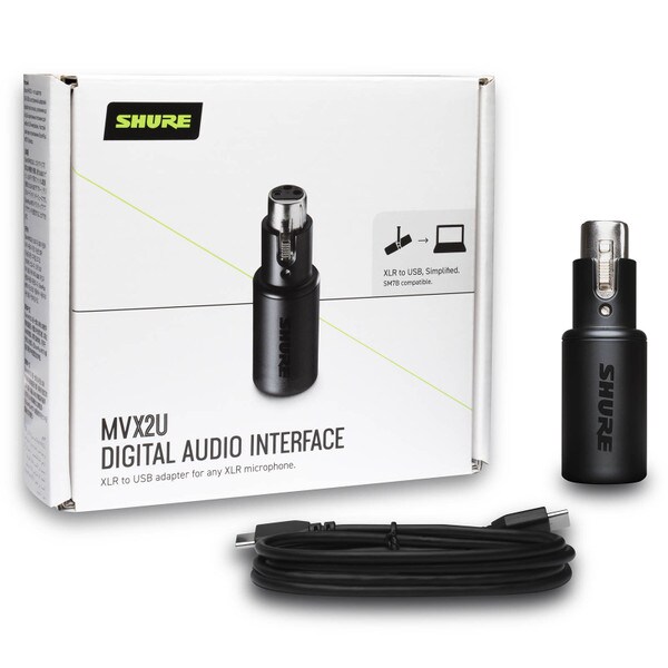 Main product image for Shure MVX2U Digitak Audio Interface XLR to USB Adapter242-433